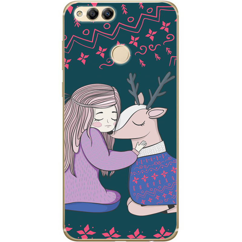 Чехол Uprint Honor 7x Girl and deer