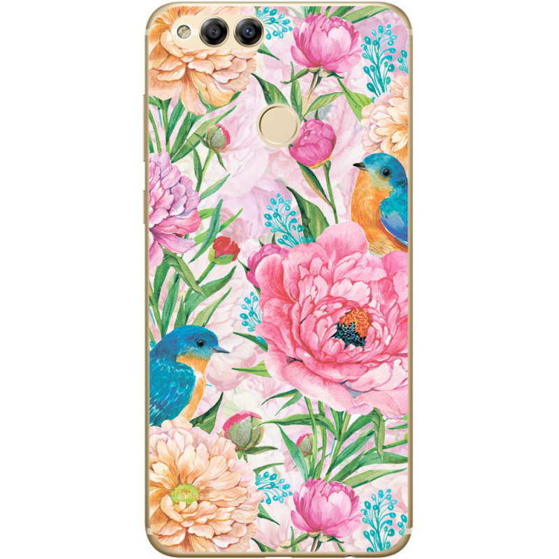 Чехол Uprint Honor 7x Birds in Flowers