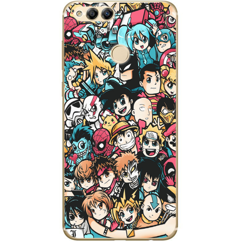 Чехол Uprint Honor 7x Anime Stickers