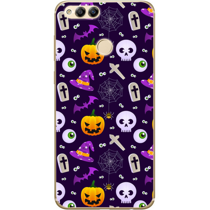 Чехол Uprint Honor 7x Halloween Purple Mood