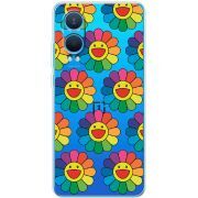 Прозрачный чехол BoxFace OnePlus Nord CE 4 Lite 5G Hippie Flowers