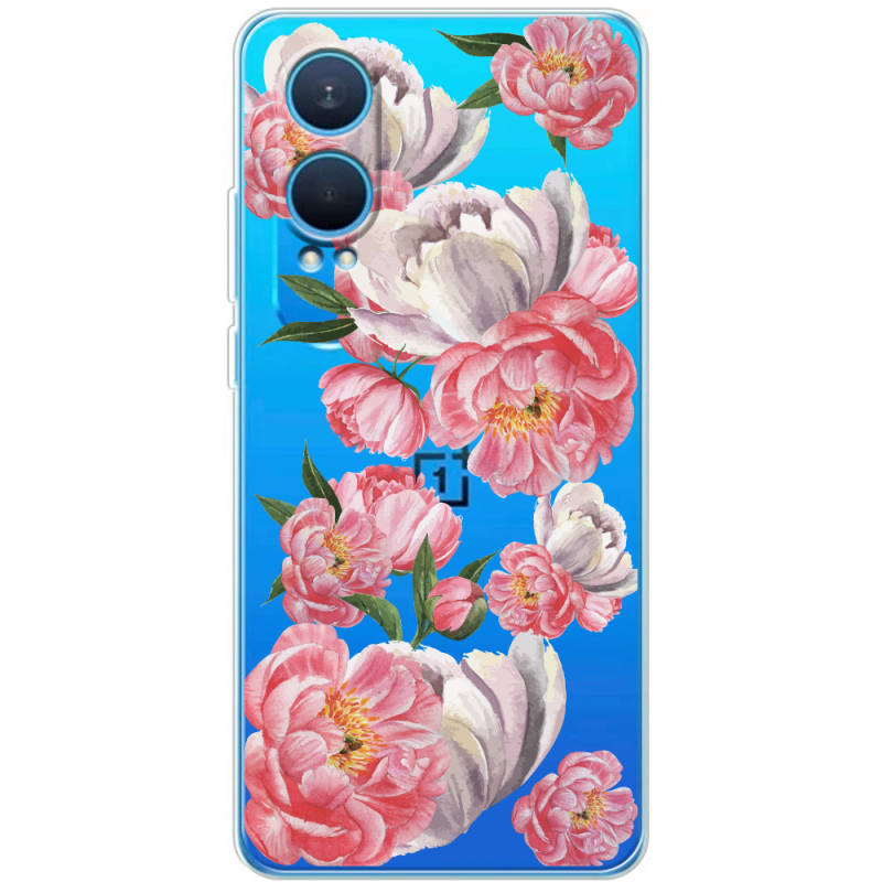 Прозрачный чехол BoxFace OnePlus Nord CE 4 Lite 5G Peony Watercolor Style