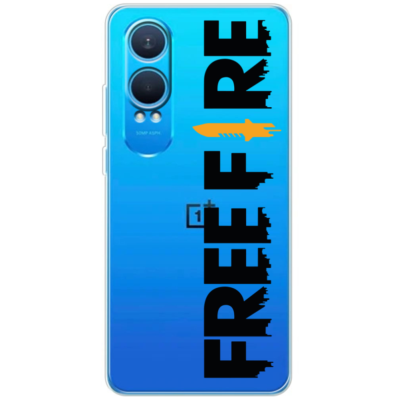 Прозрачный чехол BoxFace OnePlus Nord CE 4 Lite 5G Free Fire Black Logo