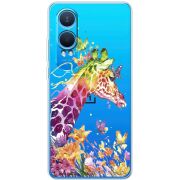 Прозрачный чехол BoxFace OnePlus Nord CE 4 Lite 5G Colorful Giraffe