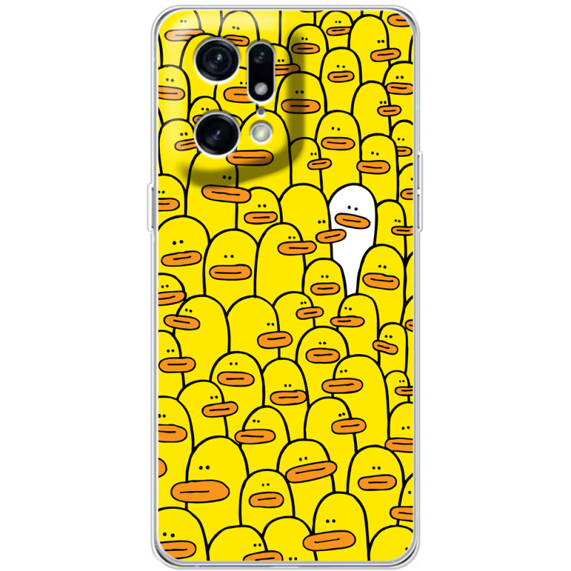 Чехол BoxFace OPPO Find X5 Pro Yellow Ducklings