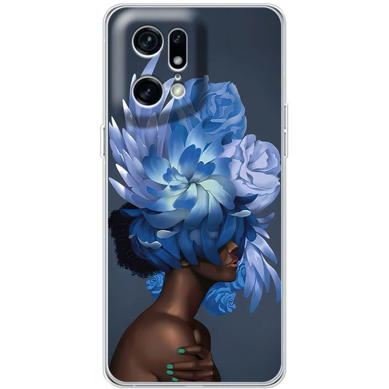 Чехол BoxFace OPPO Find X5 Pro Exquisite Blue Flowers