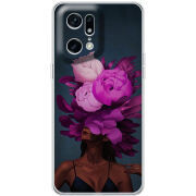 Чехол BoxFace OPPO Find X5 Pro Exquisite Purple Flowers