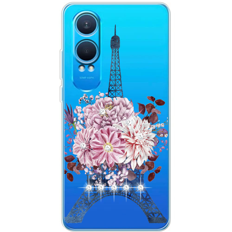 Чехол со стразами OnePlus Nord CE 4 Lite 5G Eiffel Tower