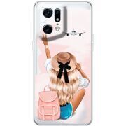 Прозрачный чехол BoxFace OPPO Find X5 Pro Travel Girl