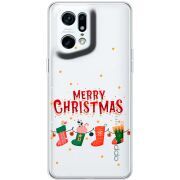 Прозрачный чехол BoxFace OPPO Find X5 Pro Merry Christmas