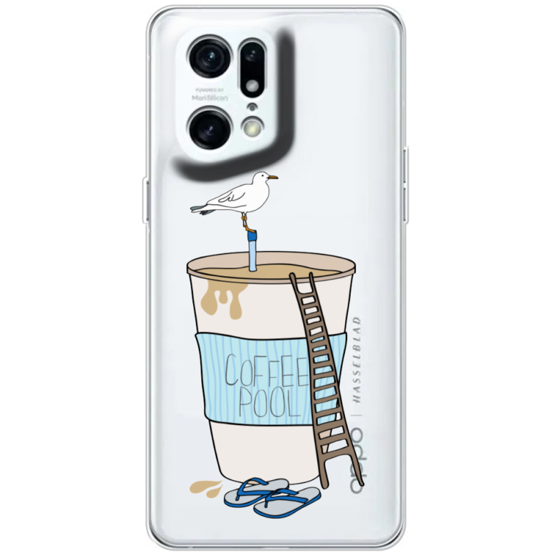 Прозрачный чехол BoxFace OPPO Find X5 Pro Segull in Cofee Pool