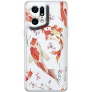 Прозрачный чехол BoxFace OPPO Find X5 Pro Japanese Koi Fish