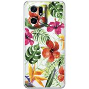 Прозрачный чехол BoxFace OPPO Find X5 Pro Tropical Flowers