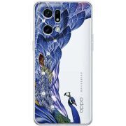 Чехол со стразами OPPO Find X5 Pro Peafowl