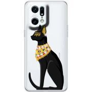 Чехол со стразами OPPO Find X5 Pro Egipet Cat