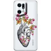 Чехол со стразами OPPO Find X5 Pro Heart