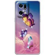 Чехол со стразами OPPO Find X5 Pro Butterflies