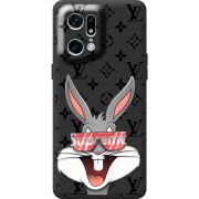 Черный чехол BoxFace OPPO Find X5 Pro looney bunny