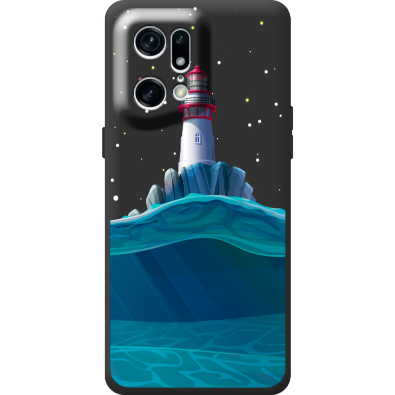 Черный чехол BoxFace OPPO Find X5 Pro Lighthouse