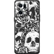 Черный чехол BoxFace OPPO Find X5 Pro Skull and Roses