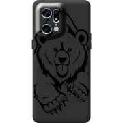 Черный чехол BoxFace OPPO Find X5 Pro Grizzly Bear