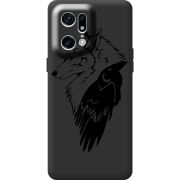 Черный чехол BoxFace OPPO Find X5 Pro Wolf and Raven