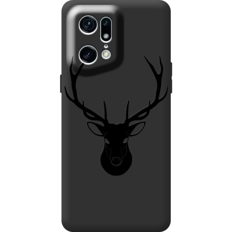 Черный чехол BoxFace OPPO Find X5 Pro Deer