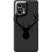 Черный чехол BoxFace OPPO Find X5 Pro Deer