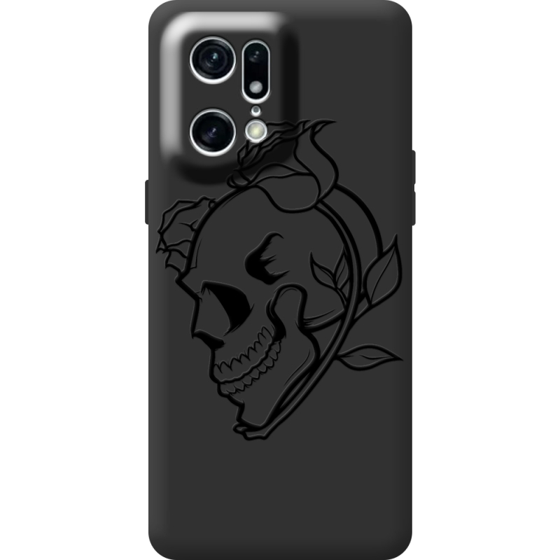 Черный чехол BoxFace OPPO Find X5 Pro Skull and Roses