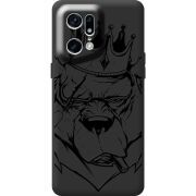 Черный чехол BoxFace OPPO Find X5 Pro Bear King