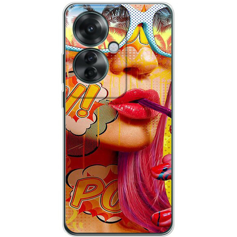 Чехол BoxFace OPPO Reno 11 F Yellow Girl Pop Art