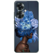 Чехол BoxFace OPPO Reno 11 F Exquisite Blue Flowers