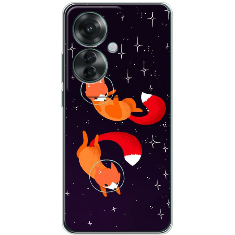 Чехол BoxFace OPPO Reno 11 F Fox-Astronauts