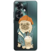 Прозрачный чехол BoxFace OPPO Reno 11 F Dog Coffeeman