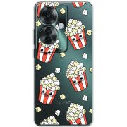 Прозрачный чехол BoxFace OPPO Reno 11 F с 3D-глазками Popcorn