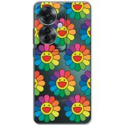 Прозрачный чехол BoxFace OPPO Reno 11 F Hippie Flowers