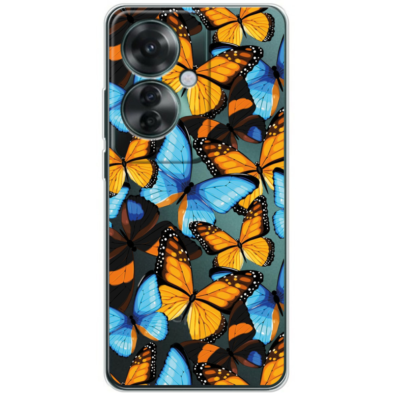 Прозрачный чехол BoxFace OPPO Reno 11 F Butterfly Morpho