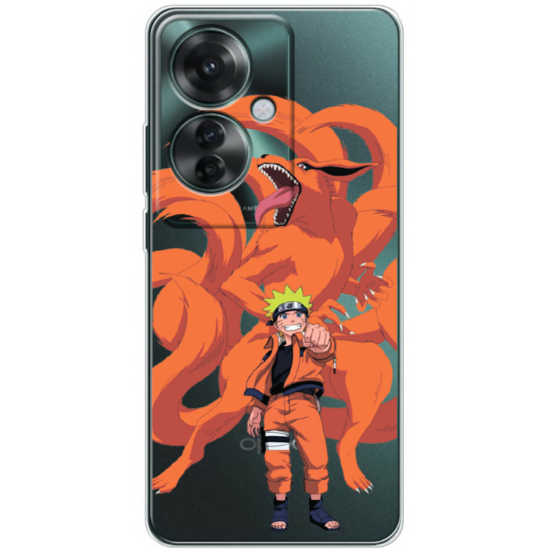 Прозрачный чехол BoxFace OPPO Reno 11 F Naruto and Kurama