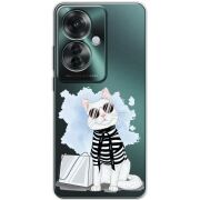 Прозрачный чехол BoxFace OPPO Reno 11 F Cat Style