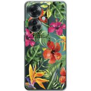 Прозрачный чехол BoxFace OPPO Reno 11 F Tropical Flowers