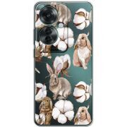 Прозрачный чехол BoxFace OPPO Reno 11 F Cotton and Rabbits