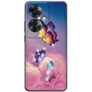 Чехол со стразами OPPO Reno 11 F Butterflies