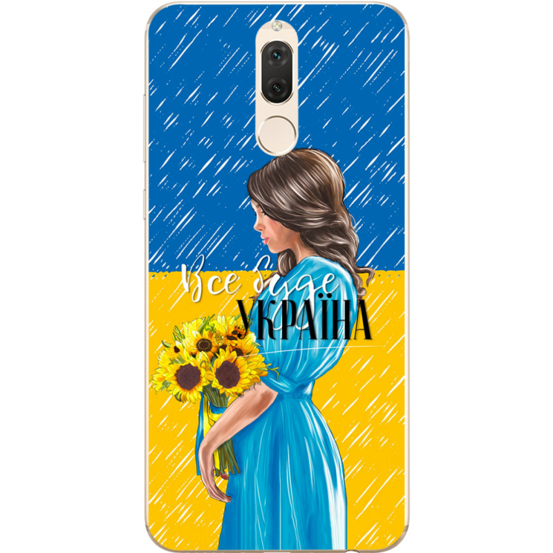 Чехол Uprint Huawei Mate 10 Lite Україна дівчина з букетом