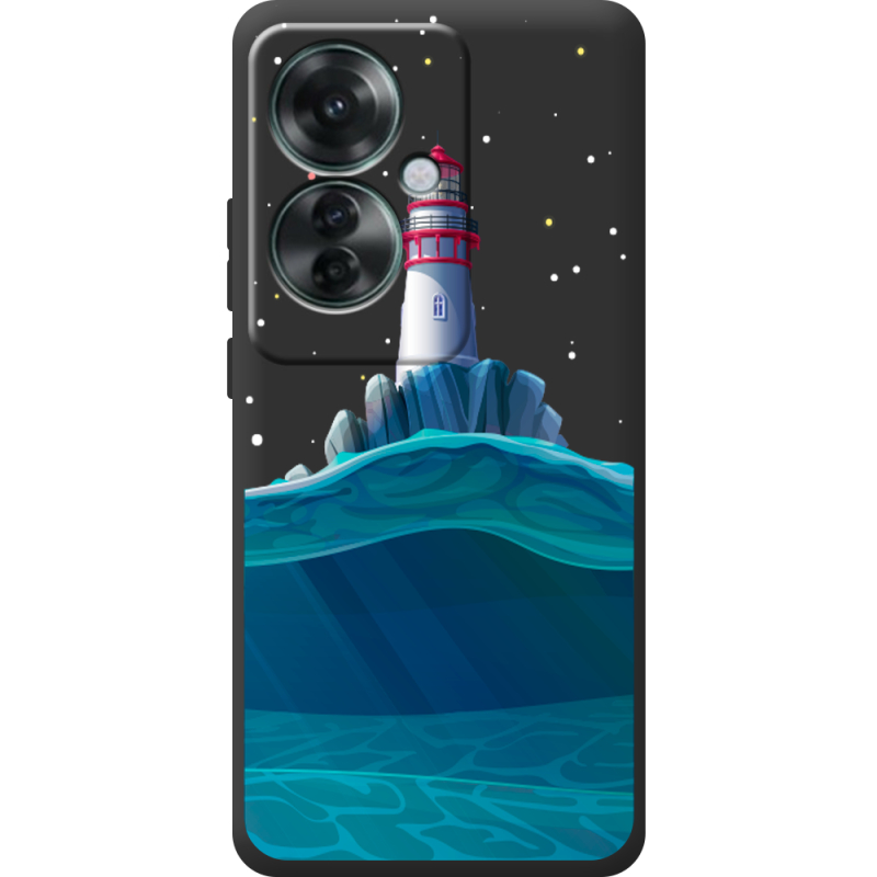 Черный чехол BoxFace OPPO Reno 11 F Lighthouse