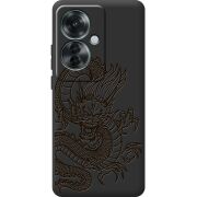 Черный чехол BoxFace OPPO Reno 11 F Chinese Dragon