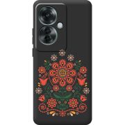 Черный чехол BoxFace OPPO Reno 11 F Ukrainian Ornament