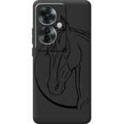 Черный чехол BoxFace OPPO Reno 11 F Horse