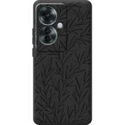 Черный чехол BoxFace OPPO Reno 11 F Leaves