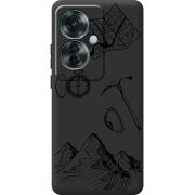 Черный чехол BoxFace OPPO Reno 11 F Mountains