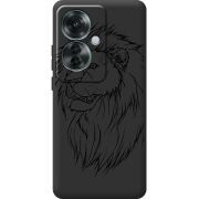 Черный чехол BoxFace OPPO Reno 11 F Lion